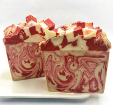 Load image into Gallery viewer, Candy Cane Handmade Cold Processed Soap Bar