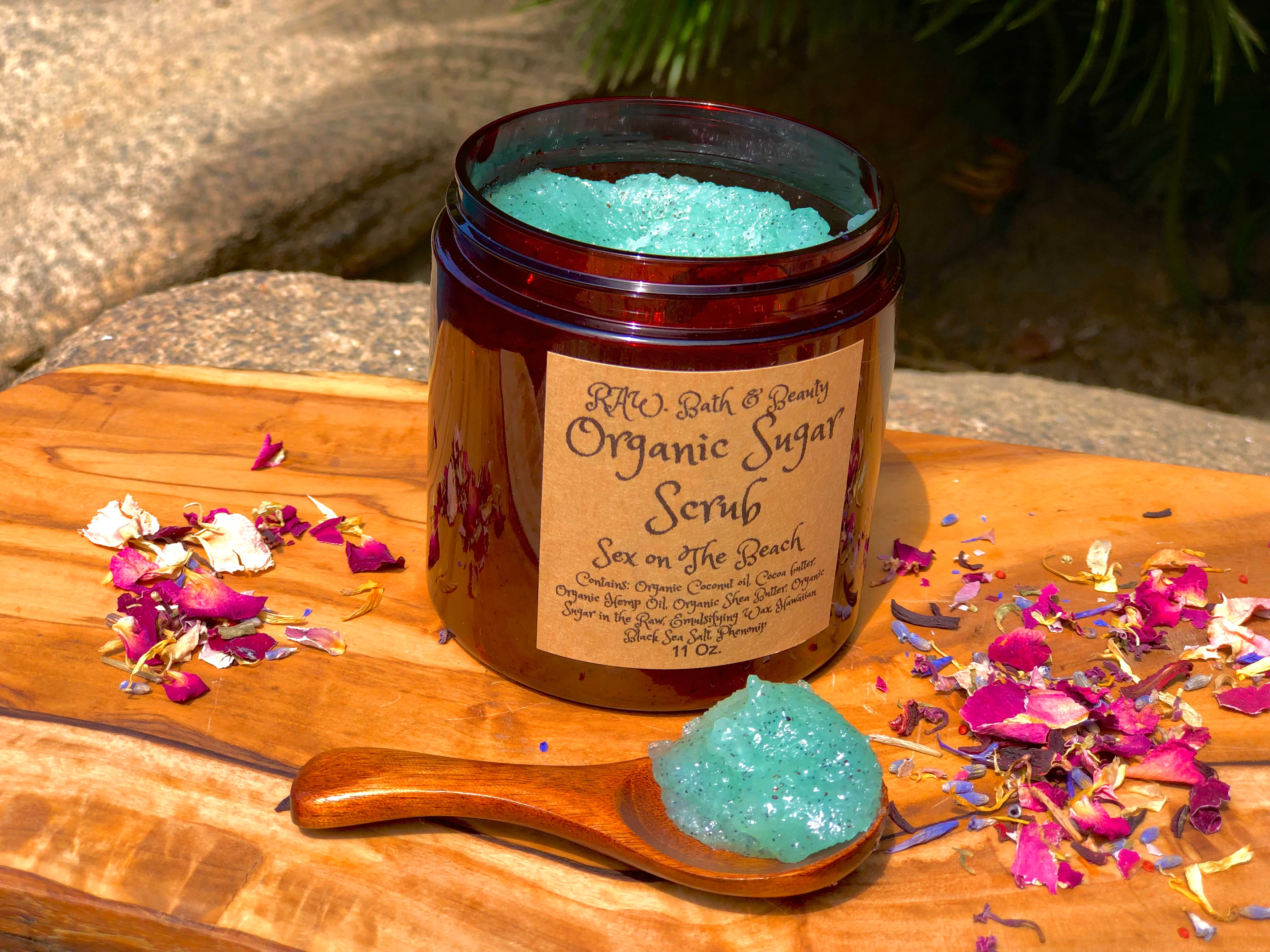 Dead Sea Salt Body Scrub-Sex on the Beach – RAW Bath and Beauty