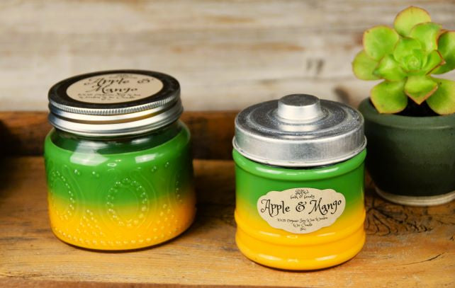 Apple Mango Soy Wax Wooden Wick Candle 16oz.