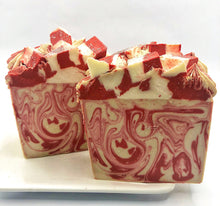 Load image into Gallery viewer, Candy Cane Handmade Cold Processed Soap Bar
