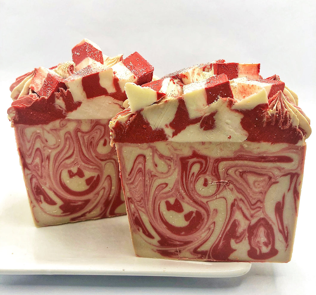 Candy Cane Handmade Cold Processed Soap Bar